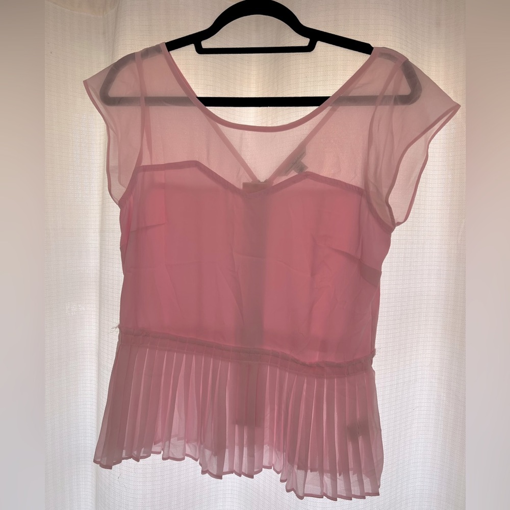 Pink Peplum Shirt